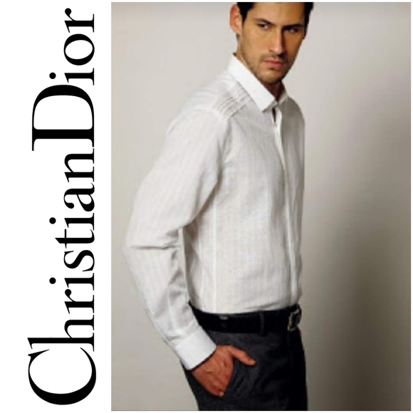 Dior Other - Christian Dior Pinstripe Button Down Dress Shirt